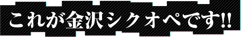 これが金沢シクオペです!!
